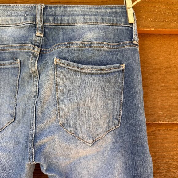 Cello Jeans Skinny Low Rise Distressed Blue Jeans Size 3 - Picture 11 of 13